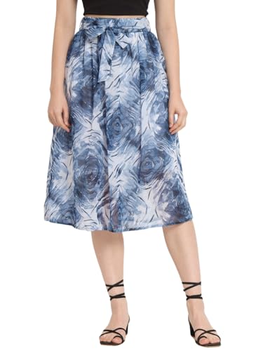 Image of NUEVOSDAMAS Women Floral Printed Midi Skirt