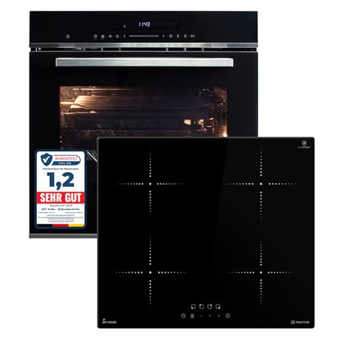 Conjunto: 60cm Horno electrico empotrable EB8017ED + 59cm Placa induccion IH85900RL | Catálisis | Función Pizza | Parrilla | Aire circulante | Aire caliente | Temporizador automático | SET8017IH859RL