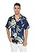 Matchable Couple Hawaiian Luau Mermaid Ruffle Dress in Pineapple Garden Navy, Women, XL