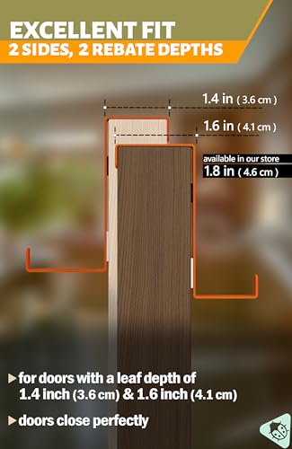 Menz Over Door Hanger - 10 pcs. Multicoloured - Coat Hooks 3.6 cm (1.4") + 4.1 cm (1.6") - Over Door Hook for Hanging Clothes Coat Rack - Image 4