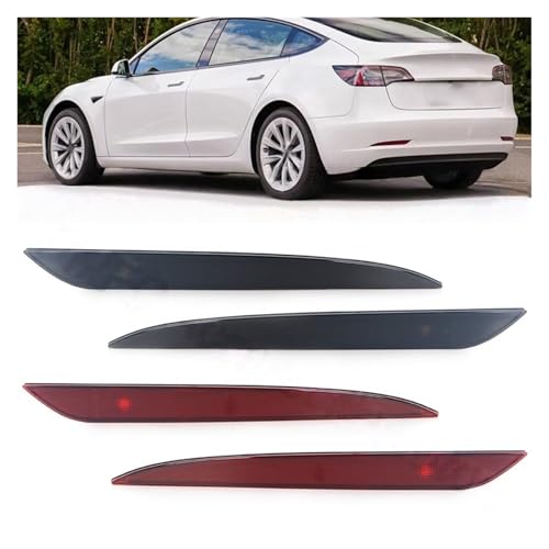 Réflecteur de pare-chocs arrière résistant infiltration pour Tesla Model 3 - 2