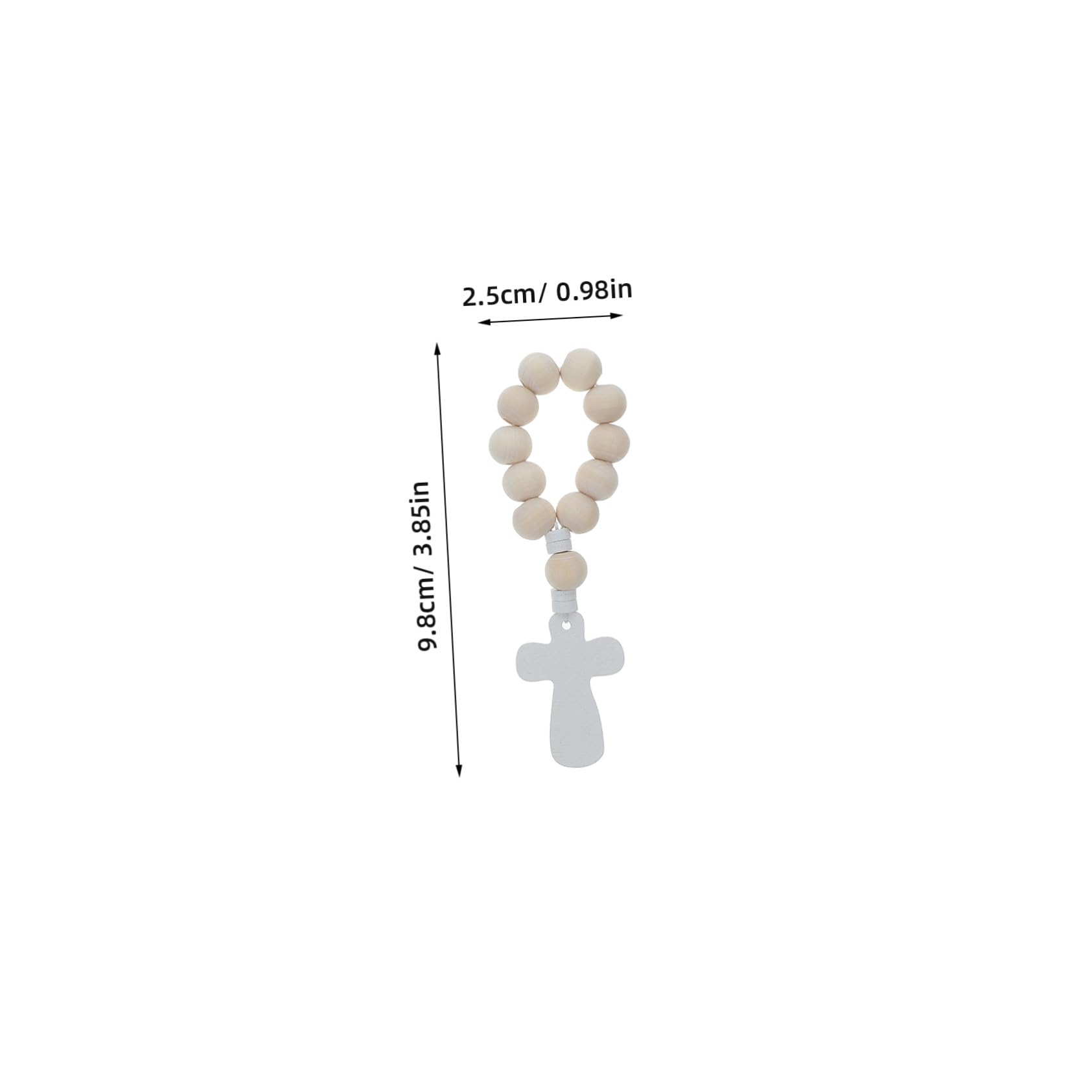 40 juegos Pulseras de Madera con Cortos y Dijes de Cruz Recuerdos Bautizo con Bolsitas de Malla para Niñas Regalos Invitados para Comunión y Bautismo