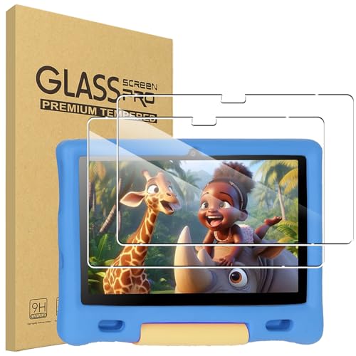 carinacoco 2 Pack Screen Protector for ZIBATIS ZAS102600/ZAS1016 Kids Tablet 10.1 inch, 9H Toughness Premium Shatterproof Scratch-Resistant Anti-Fingerprint No-Bubble HD Clear Tempered Glass