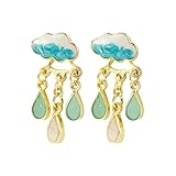 クラウドレインドロップイヤリングクリエイティブスタッドピアス女の子キッズ女性夏休みブラブライヤリングかわいいジュエリープレ