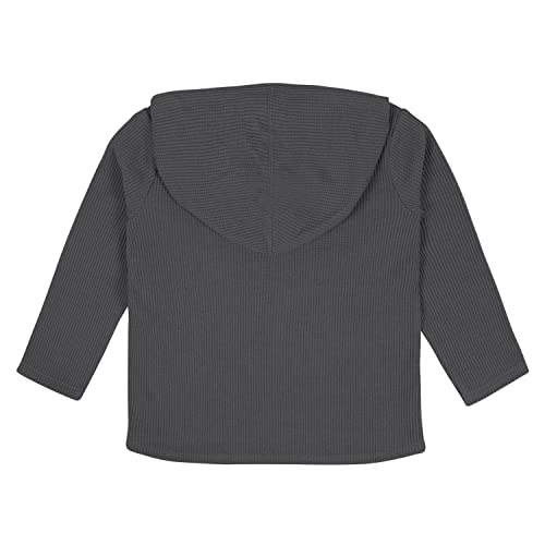 Gerber Baby Boys Toddler 2-Piece Waffle Hooded Top & Jogger Set, Grey, 18 Months - image 3
