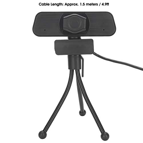 Elprico HD 2K USB Webcam, Drehbare Webkamera mit Mikrofon für Desktop-Computer PC für Videoaufzeichnung Plug and Play – Bild 8