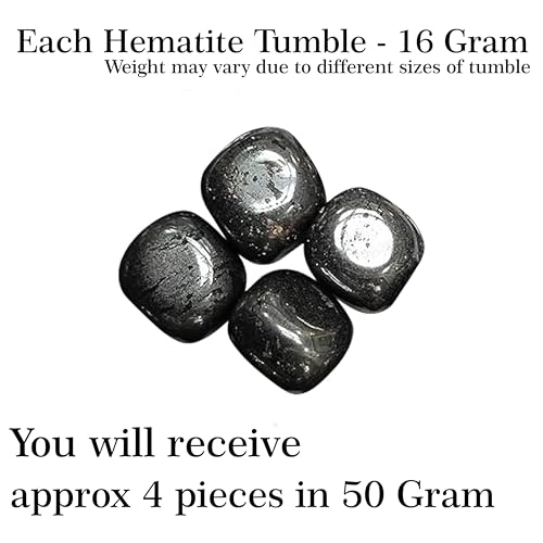 Image of Hematite Tumble Stone | 50 gm Tumbled Gemstones | Reiki Healing Stones | Home Decor Pebbles | Aquarium Gravel | Garden & Table Dcor