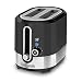 BLACK+DECKER 2-Slice Extra Wide Slot Toaster, Modern Oval, Black with Stainless Steel Wrap, TR2200SBD