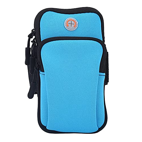 Outdoor Sport Running Jogging Oefening Gym Arm Pols Pouch Armband Telefoon Case Bag Blauw. - Image 3