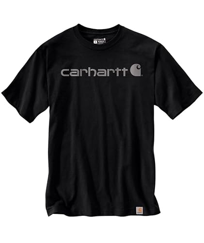 Carhartt Relaxed Fit Heavyweight Short-Sleeve Logo Graphic T-Shirt Black/Gray