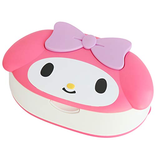 Image of My Melody Face Die-cut 80 pcs Wet Wipes w/ Case Sanrio Made in Japan