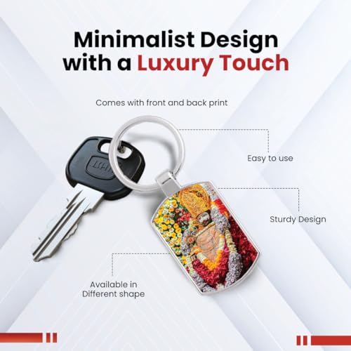 Image of Stylish Metal Keychains with Permanent Glossy Print - Inspirational Quotes & Spiritual Designs - Perfect Key chains for loved ones, Personal Use, Gifts & Return Gifts