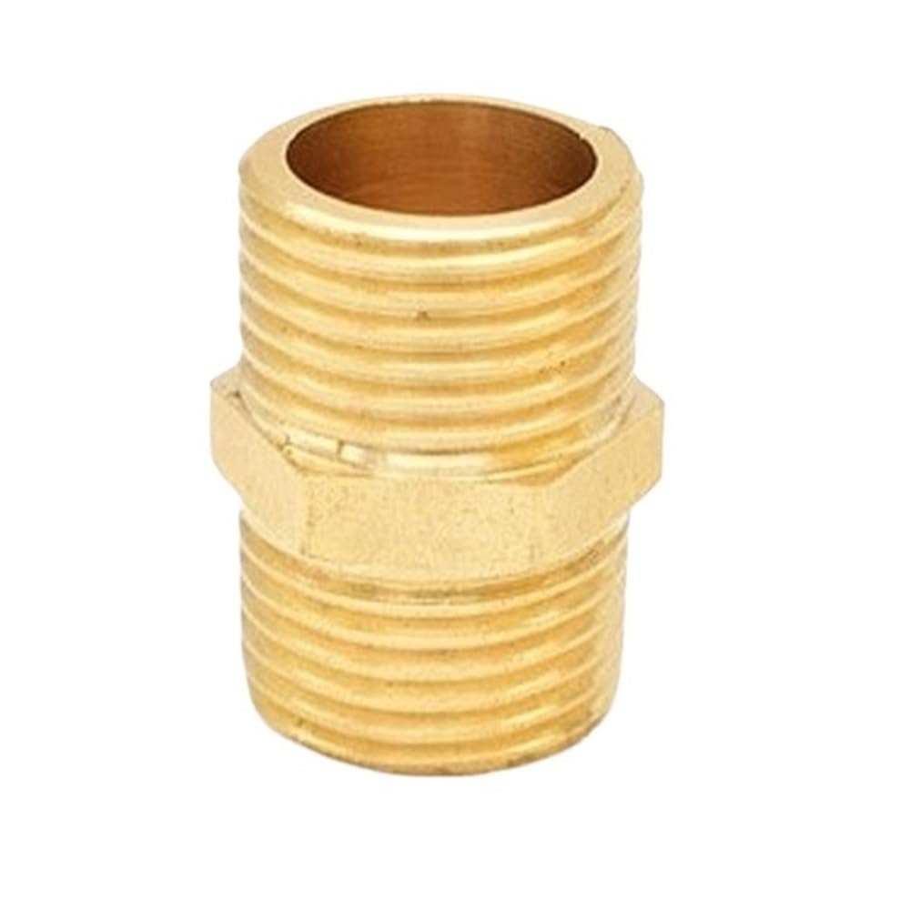 Brass Hex Nipple Fittings Quick Coupler Adapter for Water and Oil, 1pc Smooth Flow Connector(1/2inx30mm)