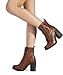 DREAM PAIRS Women's Combat Ankle Boots Chunky Heel Lace up Fashion Heeled Booties,Size 7,Tan,SILVERADO