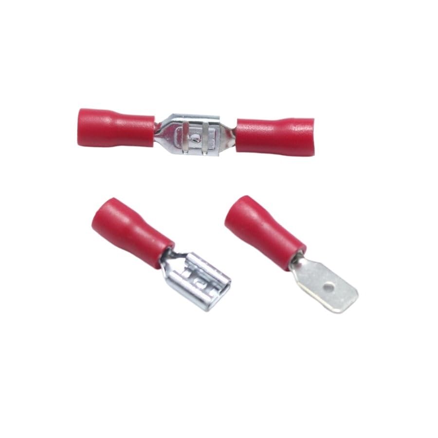 10pcs Male + 10pcs Female 4.8mm Spade Crimp Terminal Pre Insulated Electrical Connectors for 22-16AWG Wire /0.5-1.5mm2 Cable VUQLDHAYZ