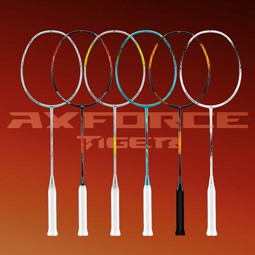 Image of Li-Ning Axforce Tiger Strung Badminton Racquet for Professional Players| 32 LBS Max Tension | Head Heavy | 7mm Flexible Shaft | Carbon Fibre Frame
