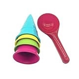 Toyvian Kids Beach Toys Ice Cream Cone Scoop Model Beach Play Toys Children Outdoor Play 5 Pieces (R