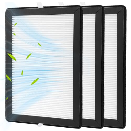 Kigniote Paquete de 3 filtros HEPA compatibles con MeacoDry Arete One 10L y 12L deshumidificador y purificador de aire 2 en 1 H13 Hepa filtro de repuesto para MeacoDry Arete One (21 x 15,5 x 1 cm)