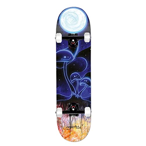 Lgan Skateboard Completo, 31x8in Monopatín Patineta Double Kick Trick para Adolescentes Principiantes Adultos (Color : Purple) Cover
