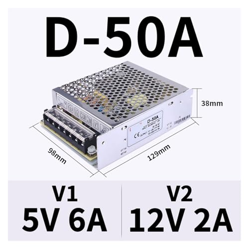 Alimentation à découpage double sortie CC 5V et 12V modèle D-50A