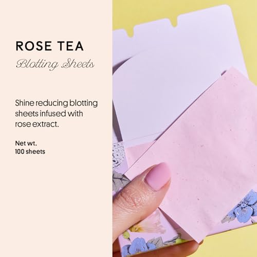 image for Winky Lux Rose Tea Oil Blotting Sheets – Shine Control Blotting Pape