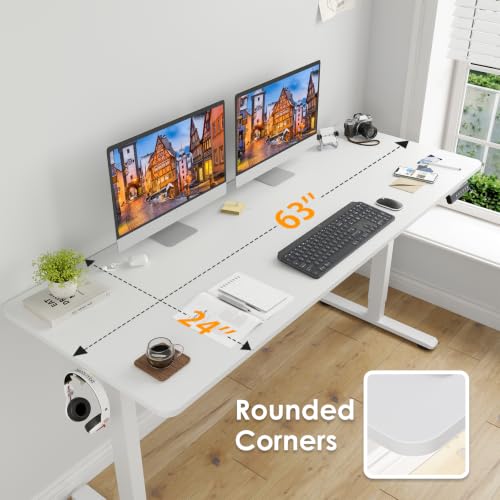 Image of STARY Electric Standing Desk Adjustable Height Sit Stand Home Office Desk with Splice Board