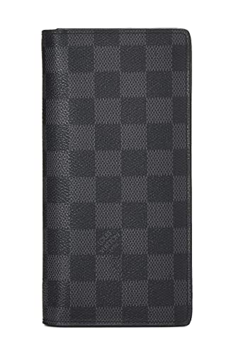 Louis Vuitton, Pre-loved Damier Graphite Brazza Continental Wallet, Black