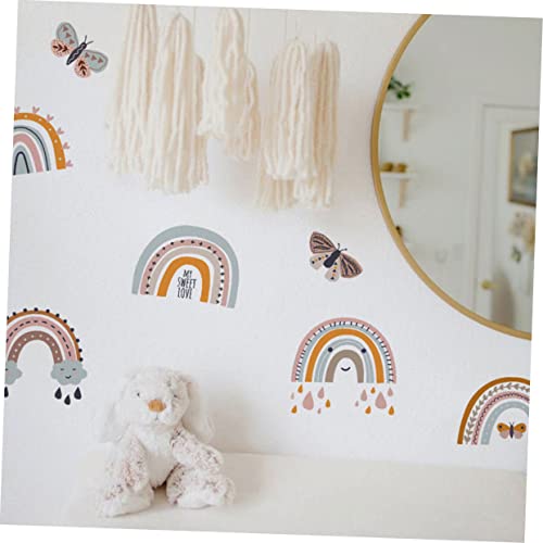 Autocollants muraux décoratifs arc-en-ciel pour chambre bébé