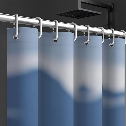 Rideau de douche polyester lavable 240 x 200 cm imperméable grand format léopard