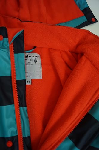 MAYLYNN Schneeanzug Regenoverall Regenanzug Blau, warm gefüttert mit dicken Fleece Futter, Größe:86