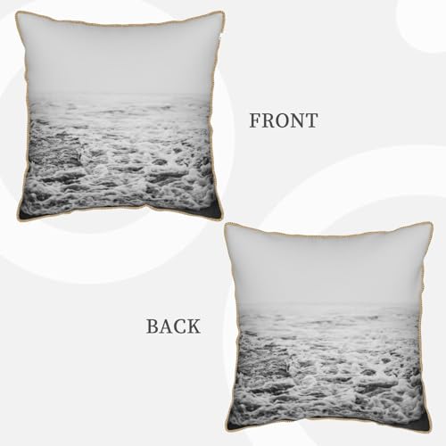 Housse de coussin en velours noir et blanc de qualité durable - 4