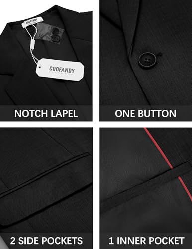 Image of COOFANDY Mens Casual Blazer Suit Jackets One Button Sport Coats Lightweight Business Sports Jackets
