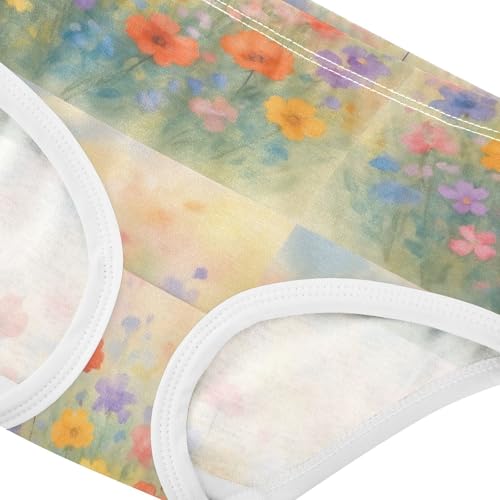 Joisal Toddler Girls Underwear 2t Cotton Panties Little Girl Bright Briefs Girls Undies Colorful Wildflowers4