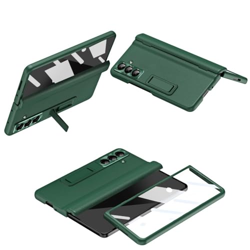 Coque Samsung Z Fold 3 avec film avant protection antichoc silicone vert