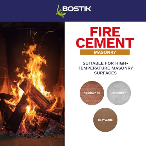 Bostik Fire Cement Buff - 5kg - Heat Resistant Sealant for Fireplaces, Stoves & Chimneys - Up to 1400°C
