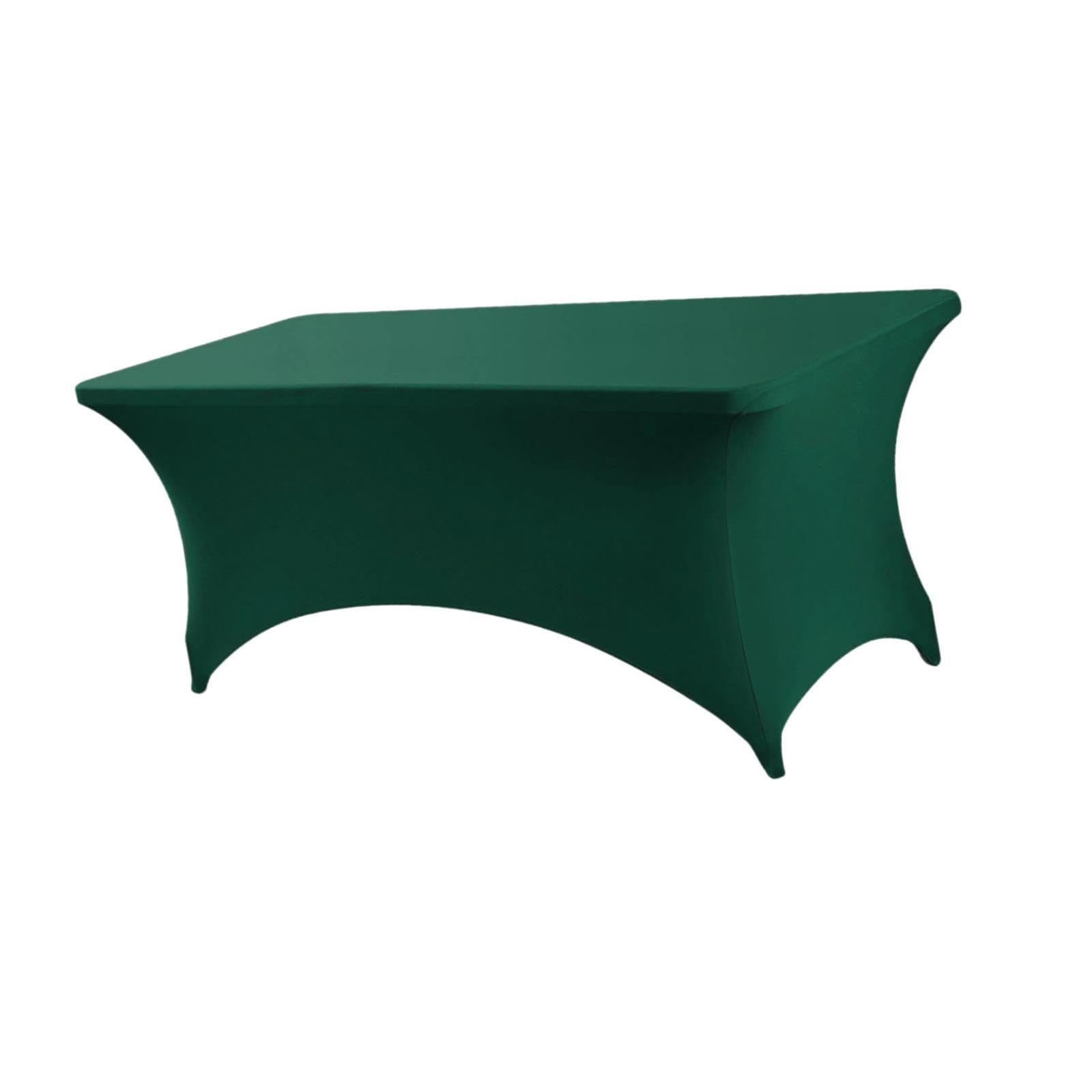 UJEAVETTE Table Cloth for Folding Table Spandex Tablecloth for Vendor Wedding Birthday Green-image-45