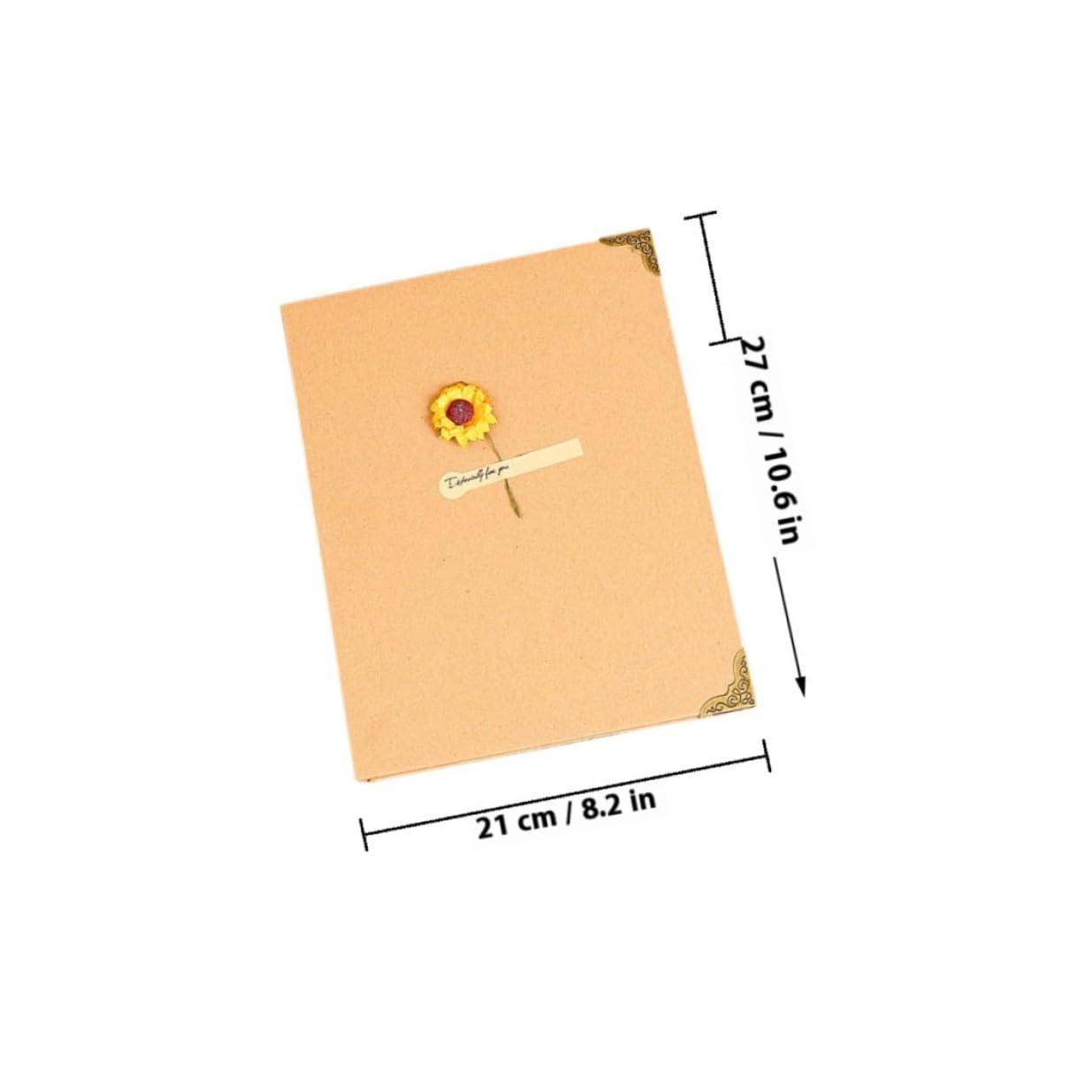 iplusmile Álbum de Fotos DIY Retro de Papel Kraft Hecho a Mano, Páginas Amarillas y Caja de Cartón, Álbum de Recortes Autoadhesivo para Recuerdos Familiares y Viajes