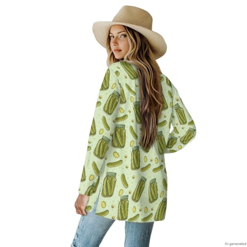 Image of Cardigan Sweaters for Women Long Sleeve Cardigan Soft Drape Open Front Fall Dusters V-Neck Jackets Dressy Loose Coat