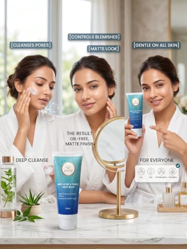 Image of Anti Acne and Pimple Face Wash for Oil Free Deep Cleansing | Purifying Facial Cleanser for Acne Prone Skin | Removes Excess Oil & Dirt, Suitable for All Skin Types (100ml)