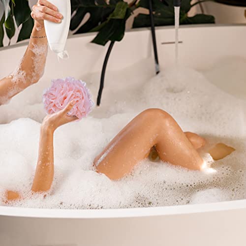 6Pcs Shower Pouf 60G Bath Loofah Shower Sponge Loofahs Exfoliating Mesh Puff Body Wash Sponge #TOP6