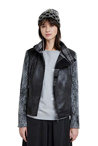 Veste noire Desigual femme manteau court taille L 20wwew55