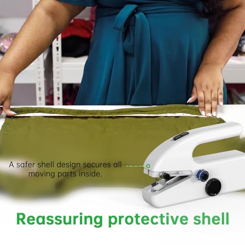 Image of Unique sewing experience: Handheld sewing machine with storage box, portable package,mini sewing machine for travel, including various accessories and tools
