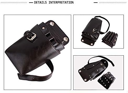 Scissor Bag Belt, Leather Hairdressing Pouch Holster Salon Barber Hairstylist Hairdresser Tools Bag for Combs, Clips Christmas Day & New Year Gift