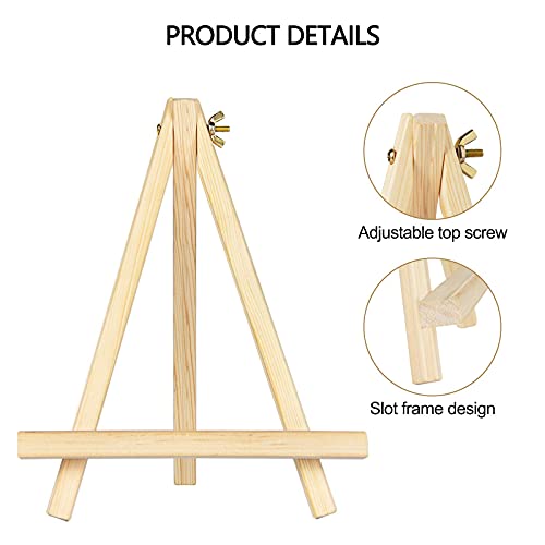Dolicer Wooden Easel Stand, 3 Pack 9.4’’ Tall Adjustable Tabletop Easels, Wood Tripod Easels For Canvas, Portable Art Easel For Adults Kids Artists Painting, Displaying Photos #TOP6