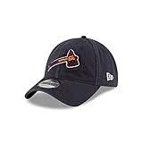 Material: 100% Baumwolle. New Era Atlanta Braves Tomahawk Logo Core 9TWENTY Adjustable MLB Cap Navy, One Size