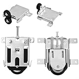 Photo Gallery uttasu set di 2 paia di rotelle per porte scorrevoli in lega di ferro, 2 paia di rulli regolabili in altezza per armadi, cassetti, finestre, mobili, ricambio hardware argento Photo Gallery uttasu set di 2 paia di rotelle per porte scorrevoli in lega di ferro, 2 paia di rulli regolabili in altezza per armadi, cassetti, finestre, mobili, ricambio hardware argento