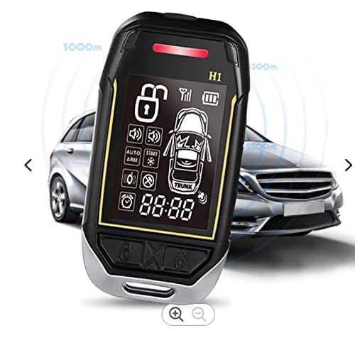 Acteam 2 Way Car Security With Remote Start Car Alarm System With Big Lcd Display Remote Starter Turbo Timer Mode Shock Warning 1500M Long Remote Range Dc12V thumb #6