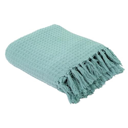 HOME DECO FACTORY - TX8162, Jeté de canapé Gaufre en Coton, décor Textile intérieur, Plaid élégant pour Votre Salon, Dimensions 170 x 250 cm, Couleur...