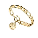 BESPORTBLE Pulsera de Aleación Colgante de Cabeza Pulsera Colgante Dorada Ligera para Mujer y Niña Joyería de Muñeca Elegante Cadena para Joyería para Fiesta y Uso Diario