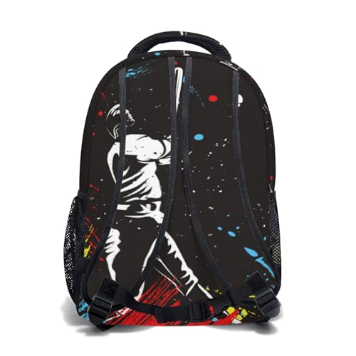 Giwawa Baseball Kids Backpacks, Sports Print School Bags Daypacks for Boys Girls Women Men Students Travel Laptop, Adjustable Shoulder Strap & Multiple Pockets Bookbag2